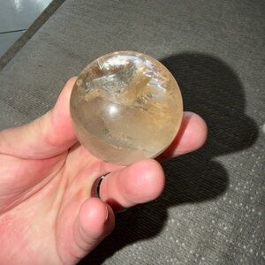 Natural Citrine Quartz Sphere Healing  Crystal Ball Reiki Healing 81g powerful